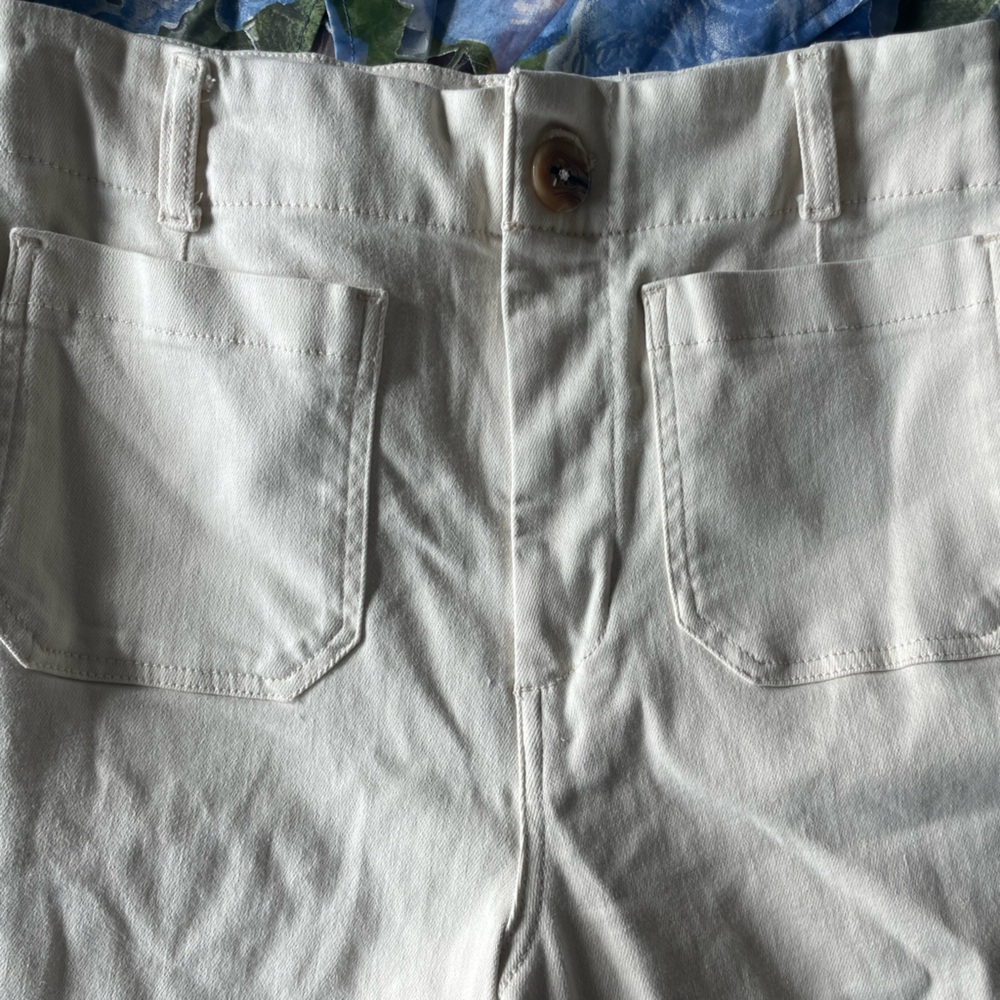 Maeve Colette Wide Leg Crop in Ivory 31T - Picture 8 of 9